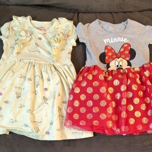 Disney Minnie Mouse Red and Gold Polka Dot Dress